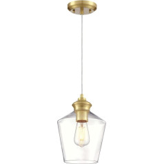 Westinghouse Lighting Westinghouse Lighting Ramsey 6119640 Traditional Pendant Light for Indoor Use, Champagne Brass, Clear Glass, Champagne Brass