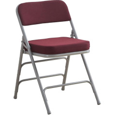 BOOSDEN Padded Folding Chair, Garden Folding Chair, Stacking Chair, Balcony Chair, Folding Chairs for Kitchen, Dining Room, Office, Outdoor, Garden, Balcony, Red