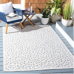 SAFAVIEH Courtyard Collection CY8104 Teppich, wasserfest, leicht zu reinigen, 2,4 x 3,4 m, Elfenbein/Grau