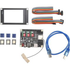 Desktop Engraver Motherboard Kit 3D Printer Control Board Kit Engraver Motherboard Kit with 3.5 Inch Touch Screen for MKSDLC32 12-24VDC