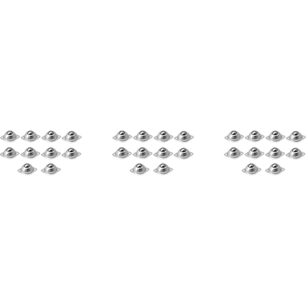 Viupolsor 30pcs 3 cm Dia Carbon Steel -15A Ball Transfer Unit Ball Bearing Conveyor Roller Ball Transmission Tool