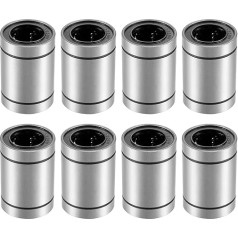 QUARKZMAN 8pcs LM25UU Linear Ball Bearings 25mm Bore 40mm OD 59mm Length Linear Bearing for CNC 3D Printer