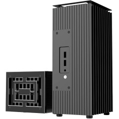 Akasa Turing WS, for Intel® NUC 12/13 Pro (Wall Street Canyon/Arena Canyon), Pure Aluminum Fanless Enclosure, Internal M.2 SSD Heatsink, Vertical or Horizontal Placement, A-NUC87-M1B