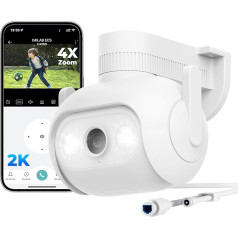 IMILAB 2K PTZ WiFi Outdoor Security Camera: Wired Surveillance Camera with Spotlight, 360° WiFi Camera, Colour Night Vision, Car Deterrent, Weatherproof, 7/24 Local and Cloud Storage, (EC5)