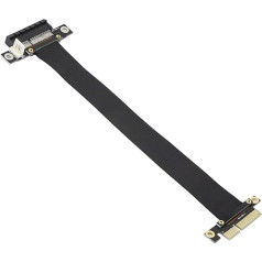 PCIE 4X Extension Cable, PCI-Express 3.0, 4X Male to Female Riser Cable, PCI-E 4X Extender Adapter Jumper for Graphics Card (23 cm, 180°