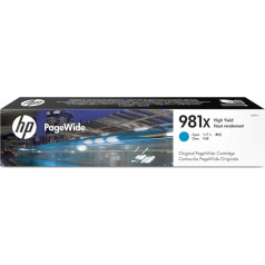 HP 981X (L0R09A) Blue Original PageWide High Yield Ink Cartridge for HP PageWide Enterprise, XL