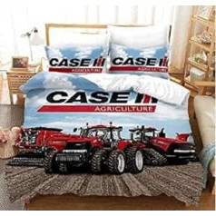 SK-YBB Tractor Duvet Cover 3D Cartoon Youth Children's Bedding Set Ultra Soft Microfibre with Pillowcases (135 x 200 cm + 80 x 80 cm)