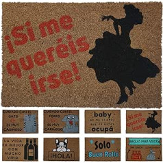 KOKO DOORMATS Door Mat Funny for the House Entrance | Door Mats Front Door for Outdoor Use | Door Mat Made of Natural Coconut Fibres with Durable PVC Base | SI Me Queréis Irse! | 60 x 40 x 1.5 cm