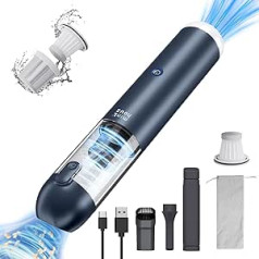 Minthouz Wireless Car Vacuum Cleaner Handheld Vacuum Cleaner 17000Pa, 120W Blower, 2-Speed Portable Mini with LED/SOS Light for Car/House/Animal