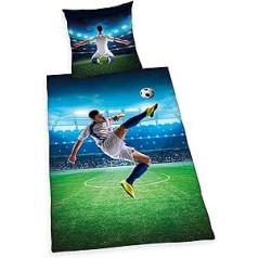 Herding Young Collection bed linen set, football, reversible motif, duvet cover, cotton/renforcé