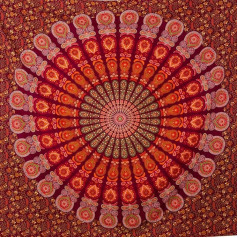 Momomus mandala tapestry, large mandala beach towel, pareo towel, large, 100% cotton, Indian, Hippie, Boho, Bohemian