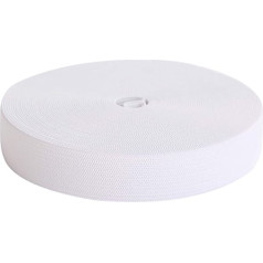Flat elastic band for sewing/sewing/crafts, White