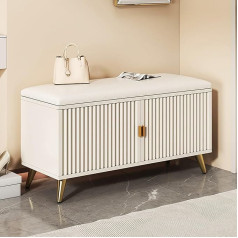 Schuhregal Bank mit Tür – Schuh-Organizer mit Sitz, moderner, schlanker, versteckter Schuhschrank für High Heels, Eingänge, Flure, Schränke