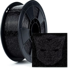 ZIRO PLA Filament 1.75 mm 3D Printer Filament PLA 1.75 mm Twinkling Series 1 kg, Dimensional Accuracy +/- 0.03 mm, Twinkling Black