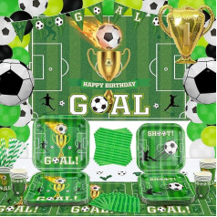 178 Football Party Decorations Football Party Supplies Football Theme Tableware Set Accessories Football Theme Tablecloth Happy Birthday Background Favors Sports Theme for 20 Guests