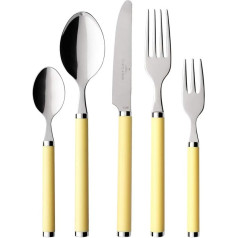 Villeroy und Boch - Play. Sunny Day Tafelbesteck, 30 tlg., für bis zu 6 Personen, Edelstahl/Kunststoffgriffe in gelb, spülmaschinengeeignet