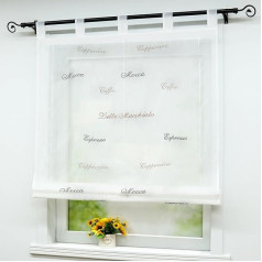 Joyswahl Café Voile Sophia Tab Top Roman Blinds