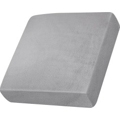 Yeahmart Sofa Seat Cushion Cover Sofa Cushion Covers Stretch Velvet Couch Cushion Covers Replacement for Single Cushions with Elastic Bottom Light Grey 1 Seater