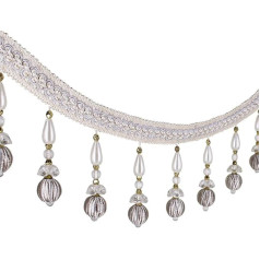 6ft European Style Tassel Tassel Tassel Fringe Trim Trim Fabric Applique Curtain Table Decoration Beige