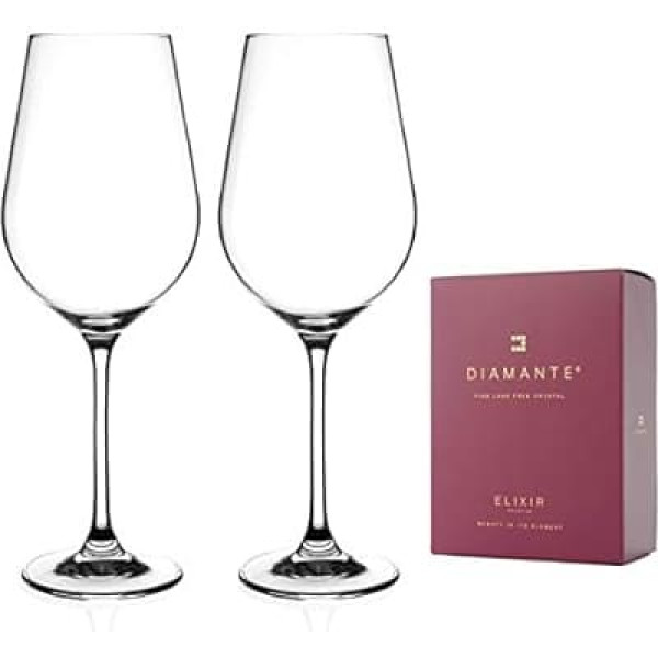 Diamante Auris Collection Undecorated Red Wine Glasses (Set of 2)