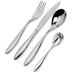 Alessi SG38S4M Mami Besteck-Set, 4 Gedecke, Rot