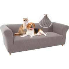 NOPEXTO Stretch Chesterfield Sofa Cover 3 Seater Sofa Cover with Armrest Jacquard Sofa Throws Non-Slip Sofa Covers Washable Couch Covers