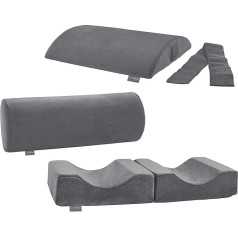 Traumnacht Orthopaedic support and relaxation pillow set consisting of 1 x knee pillow, 1 x neck roll, 1 x back cushion, Oeko-Tex certified, produced according to German quality standard