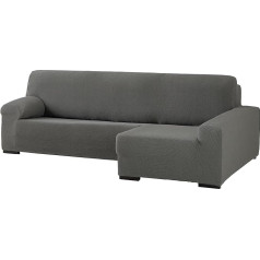 Eysa Cora Bi-Elastic Sofa Throw Chaise Longue Right Front View Colour 06 Grey Polyester Cotton 39 x 35 x 19 cm