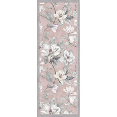 vilber Magnolia DU 04 52 x 140 Rug, Vinyl, Pink, 52 x 140 x 0.22 cm