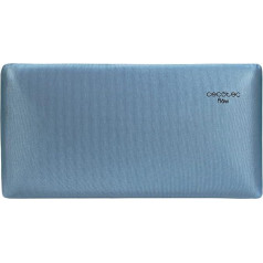 Cecotec Almohada Flow Luxury 135 cm. 100% Viscoelástica, Firmeza Medio-Alta, Núcleo con Carbono Activo, Tacto Extra Suave, Funda Transpirable Azul Metalizada, Antiácaros y Antibacterias