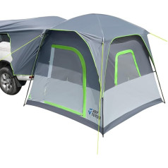 JOYTUTUS SUV Tent Camping 4-5 Person 230cm L x 210cm L x 230cm H Waterproof PU2000mm Double Layer Double Door Design Outdoor Camping Travel Preferred (Grey/Green, SUV)