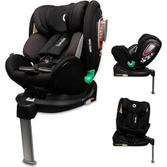 LIONELO Antoon Plus ADAC Child Seat, Isofix and Support Foot, Weight Group 0 to 18 kg, 5-Point Harness Forwards and Backwards, 360 Degree Swivel Base, Dri-Seat Insert, Hood