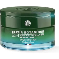 Yves Rocher Elixir Botanique Repairing Anti-Pollution Day Cream, Daily Care for Beautiful Skin, 1 x 50 ml Glass Jar