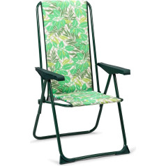 Solenny 50001001155144 500010011551444 500010011551444 Folding Chair with 5 Positions Padded 2 cm High Back Metal