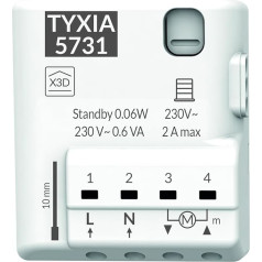 Delta Dore 6351412 Kabelloser Empfänger Tyxia 5731 für schwenkbare Sonnenbrise Jalousien und Markisen – Zentralisierung Vernetzte Jalousie Programmierung weiß