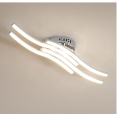 Osairous Modern LED Ceiling Light, 24 W, 2300 lm, Acrylic Curved Design, Neutral White, 4000 K for Living Room, Bedroom, Kitchen Hallway and Bedroom, 53 cm