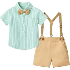Clothing Sets for Baby Boys with Bow Tie + Braces Christening Clothing Suit Children Children Suit Comfortable Large Sizes Children's Suit Baby Children's Suit Wedding School Outfit Christening Dress