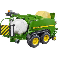 bruder 2032 Model John Deere Round Ball Bale Press Wrap Green