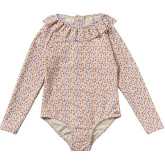 Salted Stories SASS24-997SAT Swimsuit with Ruffle Long Sleeve with UV Protection (UPF 50+) - Tulip/Saba (Size 62/68), multicoloured