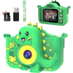 Children's Camera, Children's Camera 1080P HD Screen Camera Children with 32GB TF Card, USB Card Reader, Selfie, Digital Camera, Children, Photo Camera for 3-12 Years, Boys and Girls, Christmas Toy