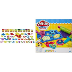 Play-Doh Ultra Knetwerk Bundle Multipack, 47-Piece Set, 12 Play-Doh Colours (Amazon Exclusive) & Hasbro Play-Doh B0307EU8 - Cookie Party Clay, for Imaginative and Creative Play