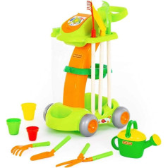 Polesie Gartencaddie 11-Piece Caddie Garden Tools Shovel Rake Scissors Flower Pot