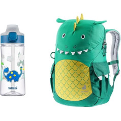 SIGG x deuter Tritan Children's Drinking Bottle - Miracle Dinosaur Friend - Leak-Proof - with Straw - School & Sports - 0.45 L & Deuter Kikki Children's Backpack (8 L)