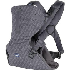 Chicco EasyFit Ergonomic Baby Carrier from 0 Months to 9 kg, Baby Backpack, Easy to Use, Carry Baby, with Parental View, Baby Carrier with Head and Neck Support, Moon Grey