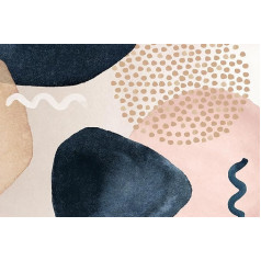 VINILIKO Vinyl Rug, 2.8 mm Thick Vinyl, Phthalate-Free, Colourful, 133 x 200 cm