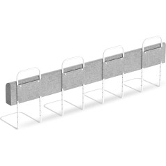 Hebitod Bed Rail for Children, 200 cm, Bed Safety Gate, 5-Hole Height Adjustable, Fall Protection Bed, Children's Bed Rail, Foldable Bed Rail, Easy to Assemble, Grey