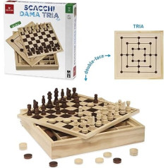 Dal Negro 53908 - Schach DAMA Tria, Naturholz
