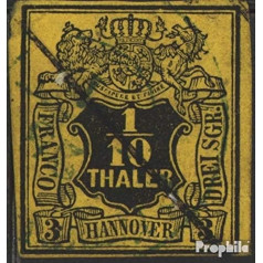 Prophila Collection Hannover (Old Germany) 5 Splendour Stamped 1851 Value Tag (Stamps for Collectors)