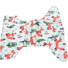Reusable Baby Nappy, Reusable Baby Nappies for Toddlers, Washable and Pocket Cloth Nappy with Velcro Covers (BL002)