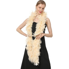 Ws&Wt 100g Turkey Chandelle Feather Boa Adult Women Costume Accessory Party Supplies, champagne
